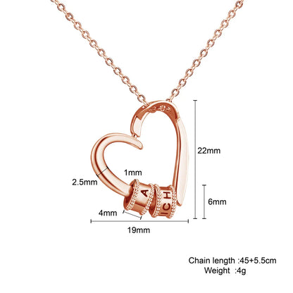 Personalized Name Heart Necklace – A Tribute to Family Love