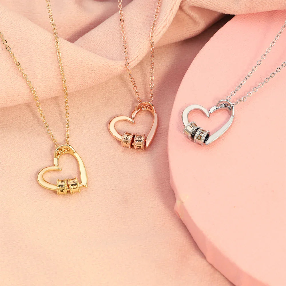 Personalized Name Heart Necklace – A Tribute to Family Love