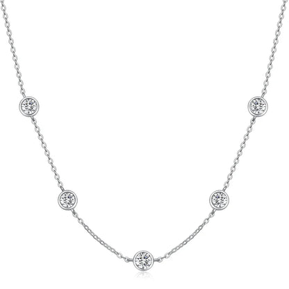 Moissanite Necklace 18k Gold Plated – Eternal Shine in 925 Silver