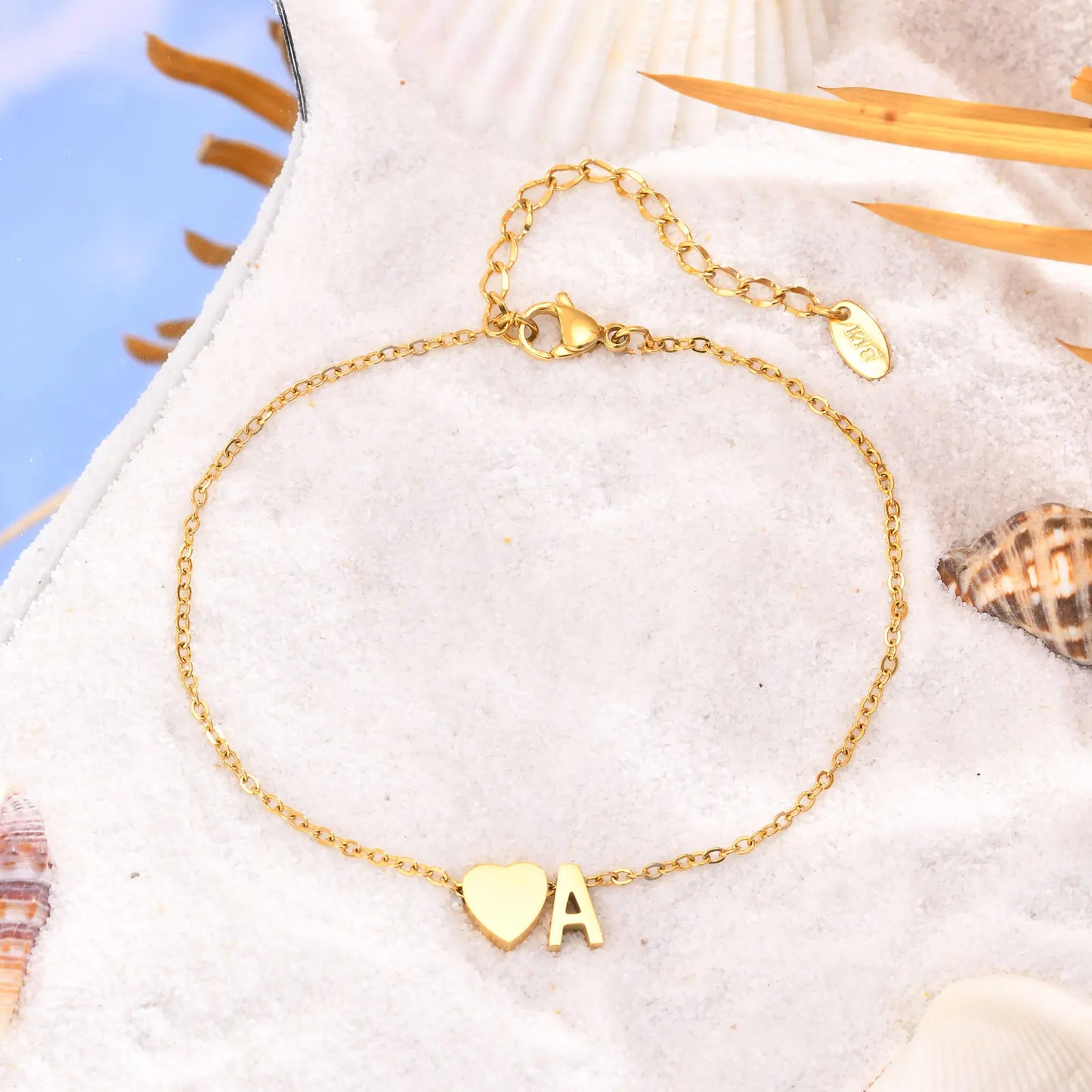 Personalized Heart Charm Ankle Bracelet - The Delicacy That Accompanies Your Steps