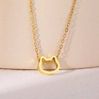 Cat Necklace in Stainless Steel - Delicacy and Style in Every Detail