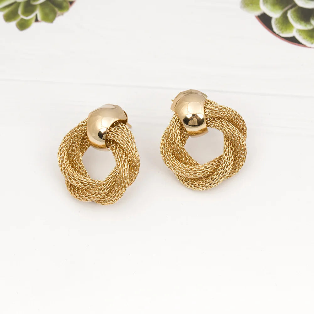 Vintage Braided Earrings – Timeless Elegance for Women